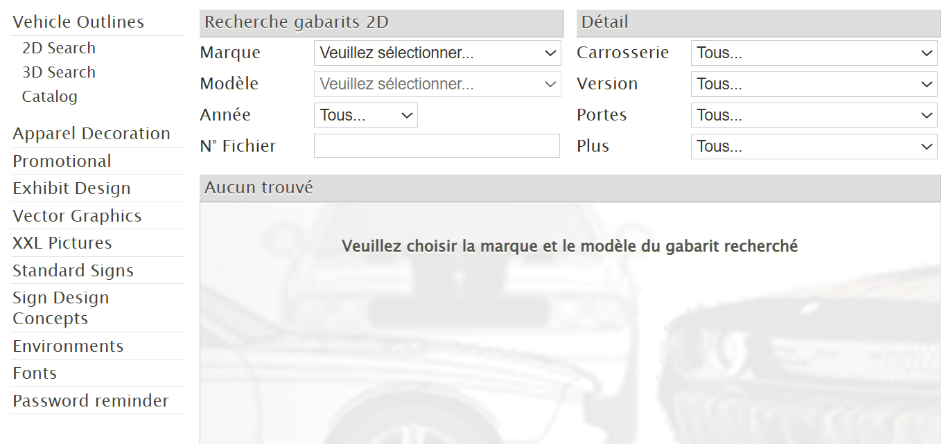 Cherchez et chargez votre véhicule